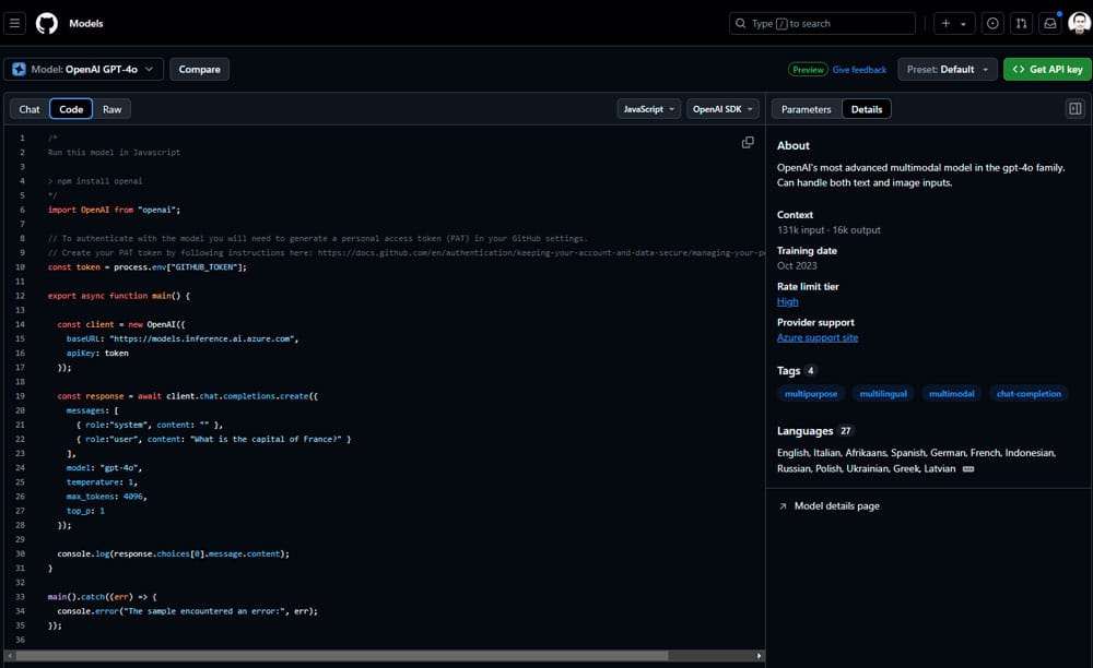 Développez gratuitement des applications intelligentes avec Github Models