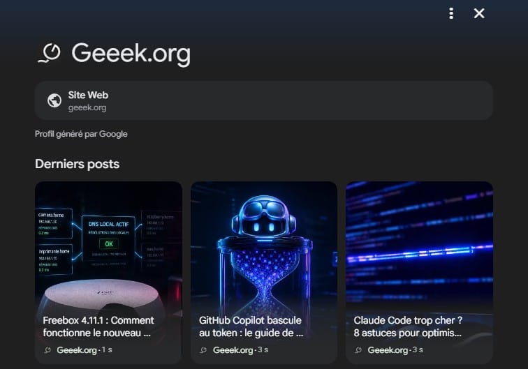 google discover profile
