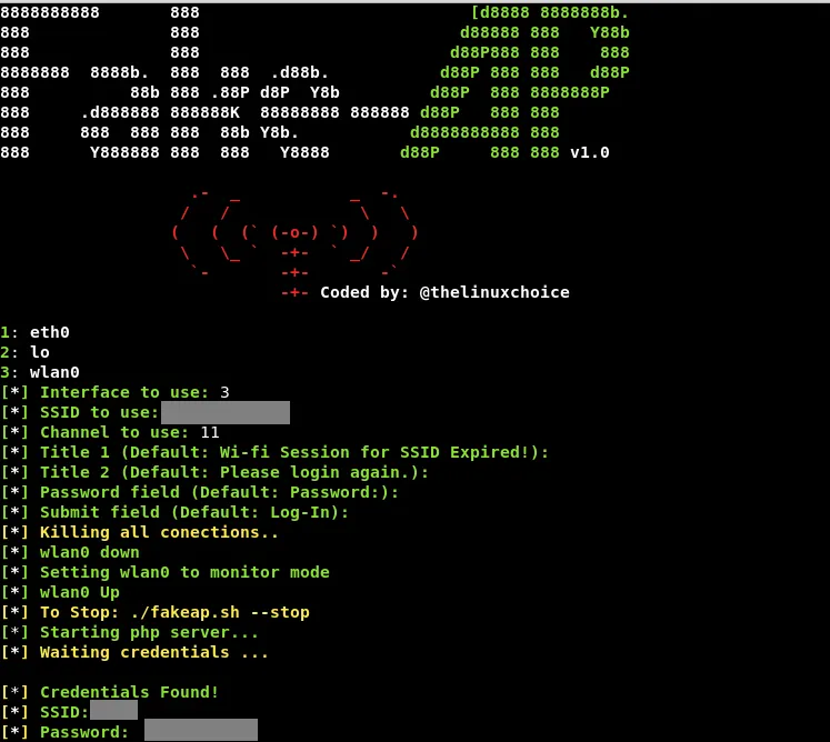 FakeAP : Un script pour créer de faux hotspots Wifi