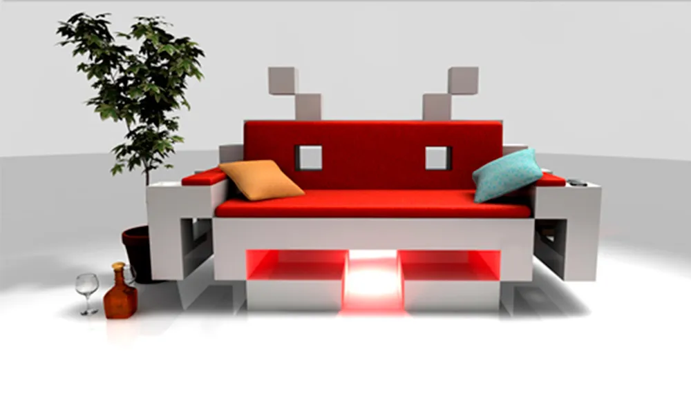 Le canapé design "space invaders"