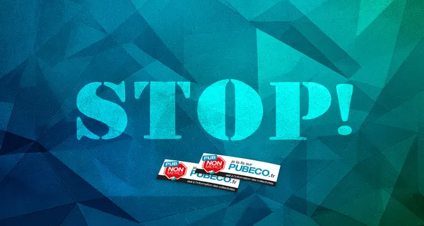 Autocollant STOP PUB pour boite aux lettres