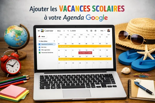 Astuce : Comment afficher les vacances scolaires dans son agenda  Google ?